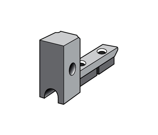 Afbeeldingen van EINDKAP ALUMINIUM ZILVER GEANODISEERD MET GAT VOOR SLOT TBV SCHUIFRUIT