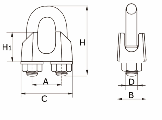 Afbeeldingen van 920-05I / STAALDR.KLEM TYPE 741 05MM RVS AISI 316