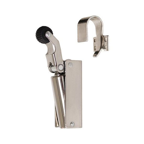 Afbeeldingen van DEURSLUITER M/HAAK VERNIKKELD 1011