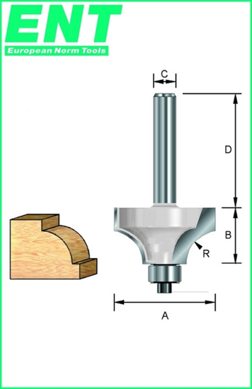 Afbeeldingen van KWARTRONDFREES HM R5 MET LAGER KOLF 8MM