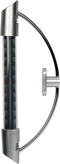 Afbeeldingen van RAAMTHERMOMETER 23CM METALLOOK