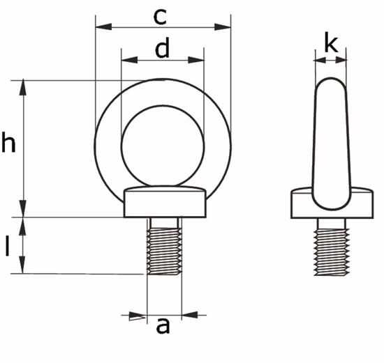 Afbeeldingen van RS D580 M10ZL / RINGSCHROEF TYPE 580 M10 VZ.