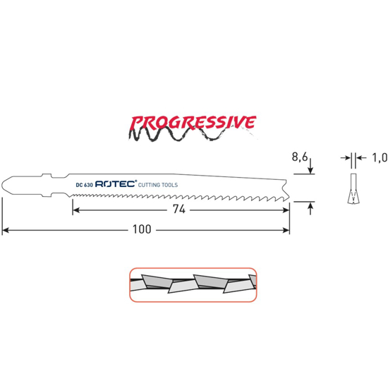 Afbeeldingen van DECOUPEERZAAGBLAD DC630 / T123X