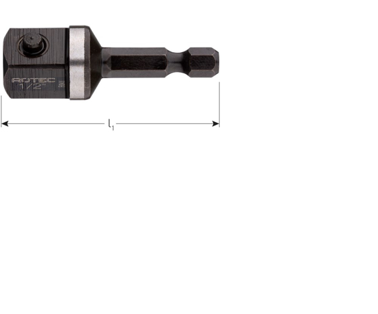 Afbeeldingen van ADAPTER, E6.3 > 4-KNT. 1/2", MET STIFT, L=50