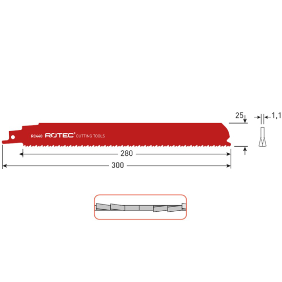 Afbeeldingen van RECIPROZAAGBLAD RC440 / S1226CHF