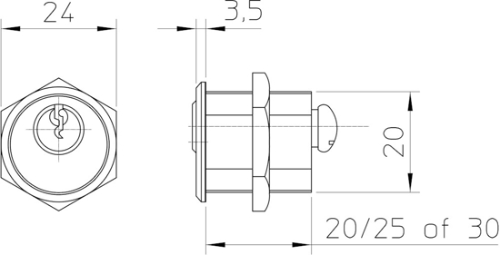 Afbeeldingen van 20225 CILINDERSLUITING 20225 2SL.