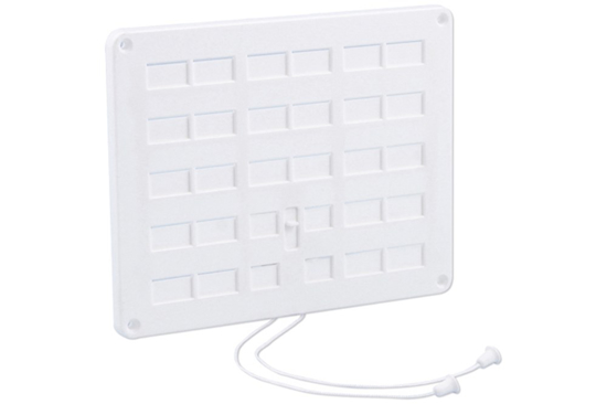 Afbeeldingen van AFSLUITBAAR VENT.ROOSTER 250X200MM WIT