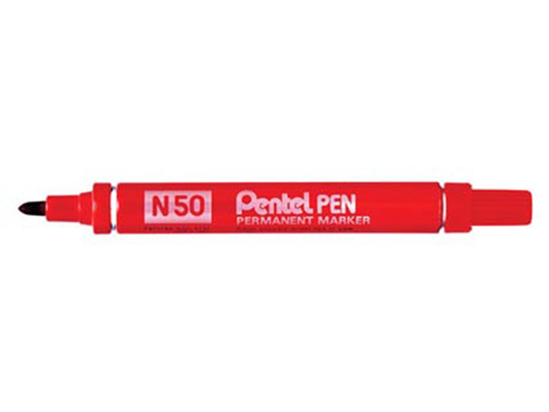 Afbeeldingen van PENTEL MERKPEN N50 2.0MM KLEUR ROOD