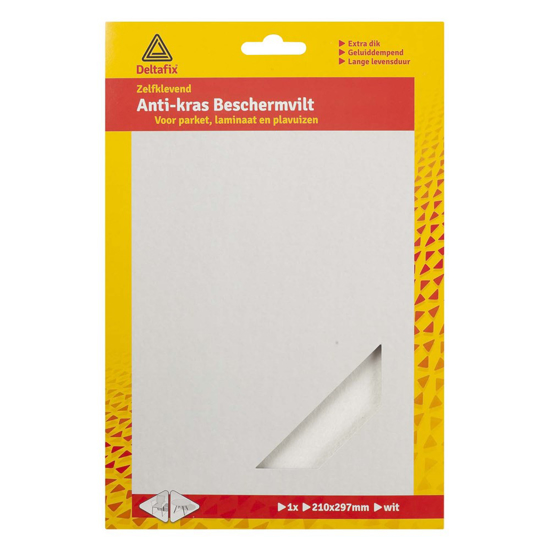 Afbeeldingen van ANTI-KRASVILT ZELFKLEVEND VEL A4 FORMAAT WIT 210MM X 297MM 1 VEL