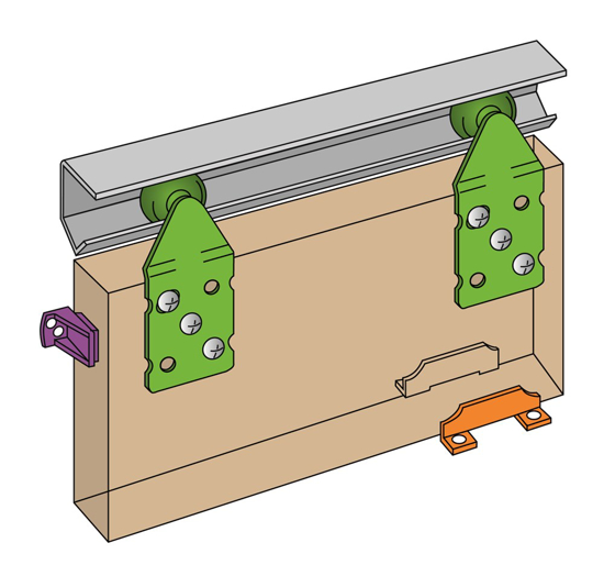 Afbeeldingen van SCHUIFDEURGARNITUUR SINGLE TOP 1200MM ST12/EU
