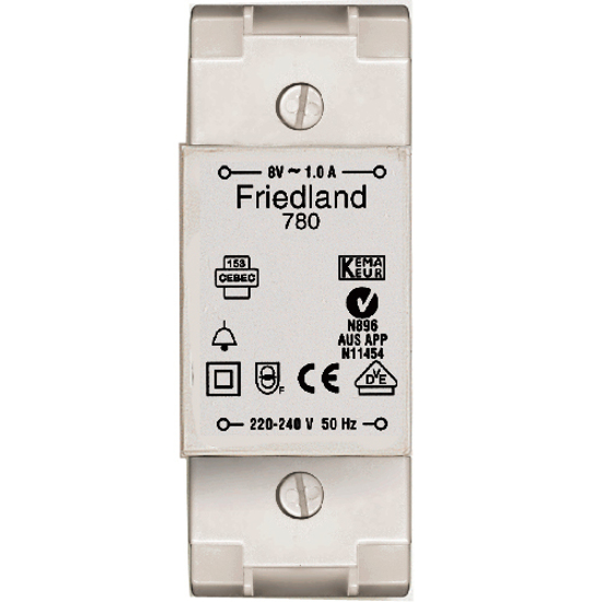 Afbeeldingen van FRIEDLAND D780 BELTRAFO 8V 1,0AMP INBOUW/OPBOUW