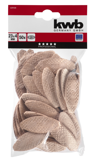 Afbeeldingen van HOUTVERB.-LAMELLEN 65X12X4 MM 50 STUKS