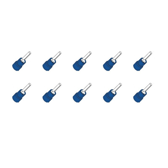 Afbeeldingen van 10 ST.KABELSCHOEN PIN/STIFT BLAUW