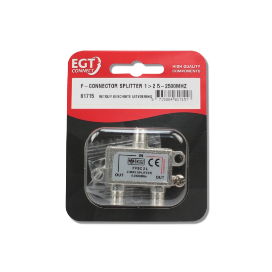 Afbeeldingen van F-CONNECTOR SPLITTER 1>2 5-2500MHZ