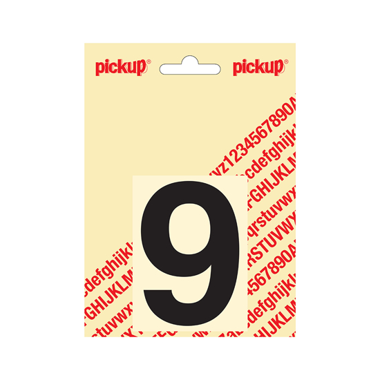 Afbeeldingen van PLAKCIJFER HELVETICA 80 MM ZWART 9