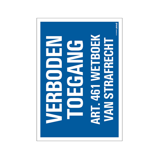 Afbeeldingen van BORD VERBODEN TOEGANG ART. 461 230X330 MM