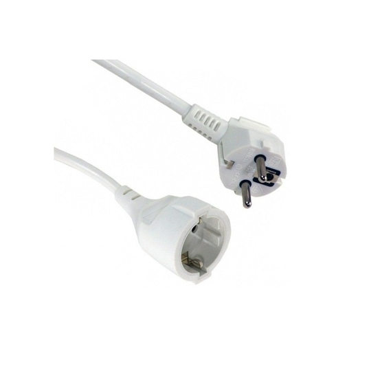 Afbeeldingen van VERLENGSNOER RA 5 METER 3X1,5Q WIT