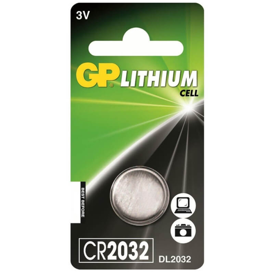 Afbeeldingen van BATTERIJ GP LITHIUM CR2032 KNOOPCEL 3V