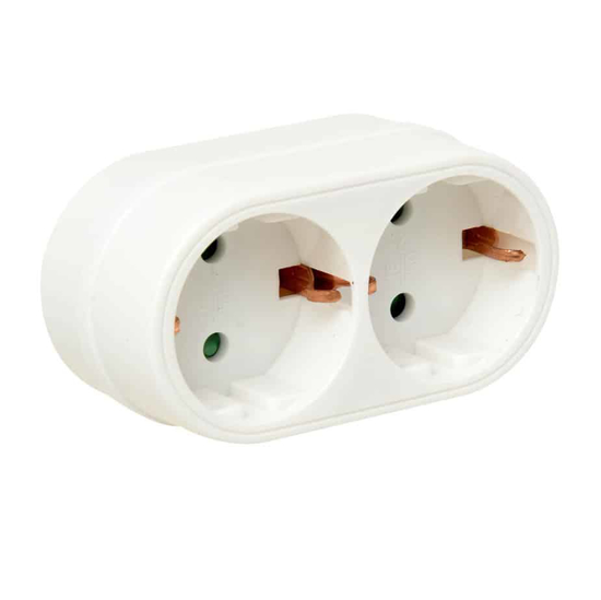 Afbeeldingen van ALT. 41259 - VERDEELSTEKKER + RA 2V HORIZONTAAL WIT