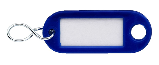 Afbeeldingen van SLEUTELLABEL DONKERBLAUW MET OOG 1000BL