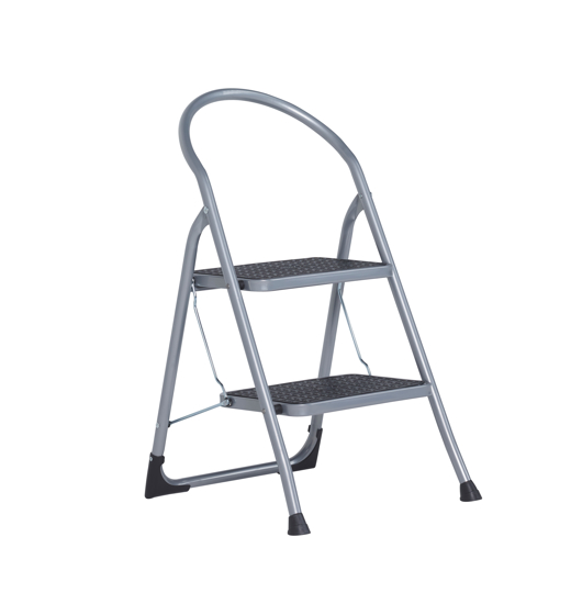 Afbeeldingen van CROMATO HUISHOUDTRAP 2-TREEDS SILVER