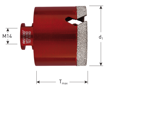 Afbeeldingen van DIAMANTBOORKROON 'PREMIUM', M14-OPNAME, ø35X45