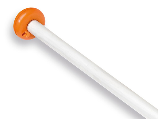 Afbeeldingen van VLAGGENSTOK 200 X 2,8 CM GEPLASTIFICEERD MET ORANJE KNOP LOS ERBIJ GELEVERD