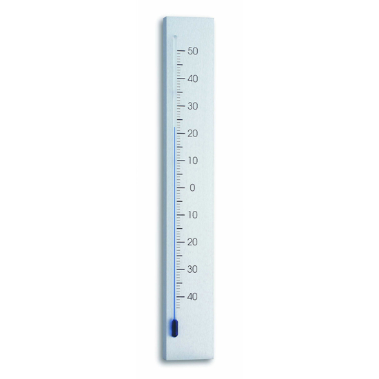 Afbeeldingen van TFA BINNEN/BUITENTHERMOMETER ANALOOG LINEA'' - ALUMINIUM - DOOSJE'' (STUK(S))