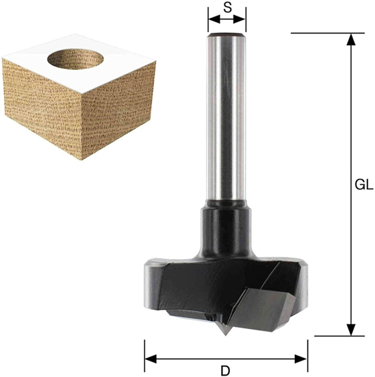 Afbeeldingen van CYLINDERKOPBOOR HM 35X60MM KOLF 8MM