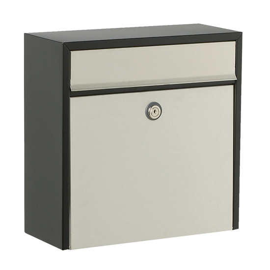 Afbeeldingen van BRIEVENBUS 2500 ZWART/ROESTVASTSTAAL