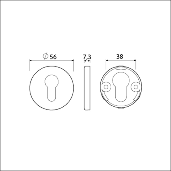Afbeeldingen van KLIK ROZET ROND PC F1
