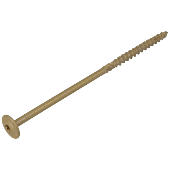 Afbeeldingen van DYNAPLUS HOUTBOUWSCHROEF AR-BRONZE TK +SNIJPUNT TX-40 8.0X200/80 (50)