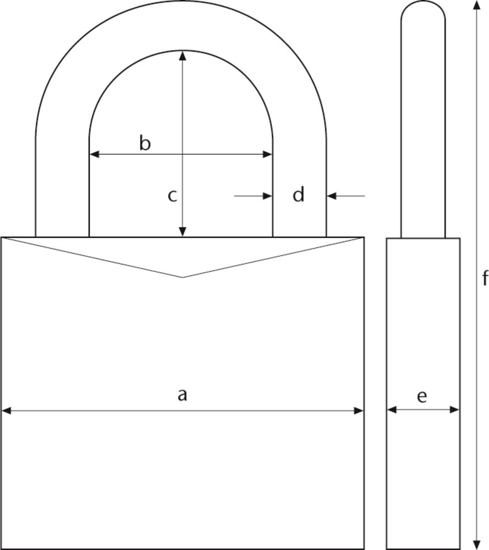 Afbeeldingen van 160/40 B/DFNLI - HANGSLOT CIJFERCODE