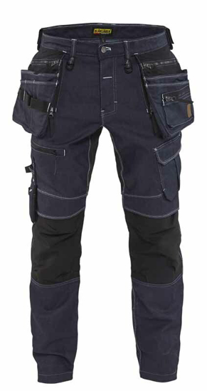 Afbeeldingen van WERKBROEK DENIM STRETCH X1900 MARINEBLAUW/ZWART C50 199011418999C50